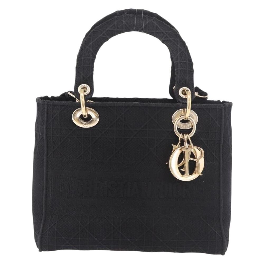 Dior Cannage Lambskin Lady Delight Handbag Black